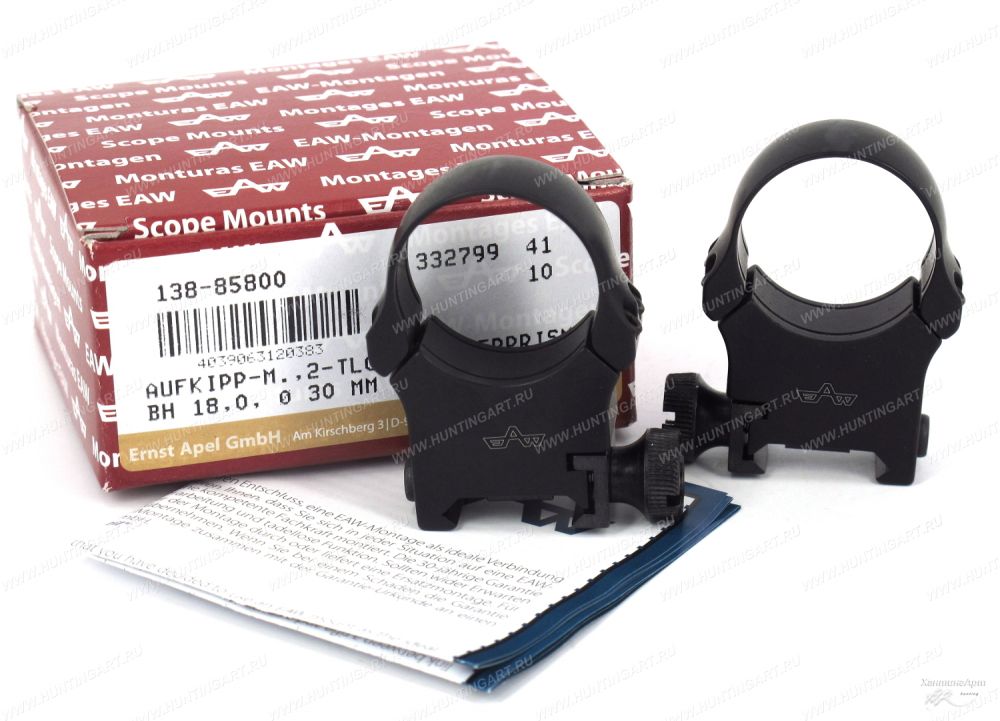 Раздельные быстросъемные кольца EAW 30 мм на Weaver 138-85800