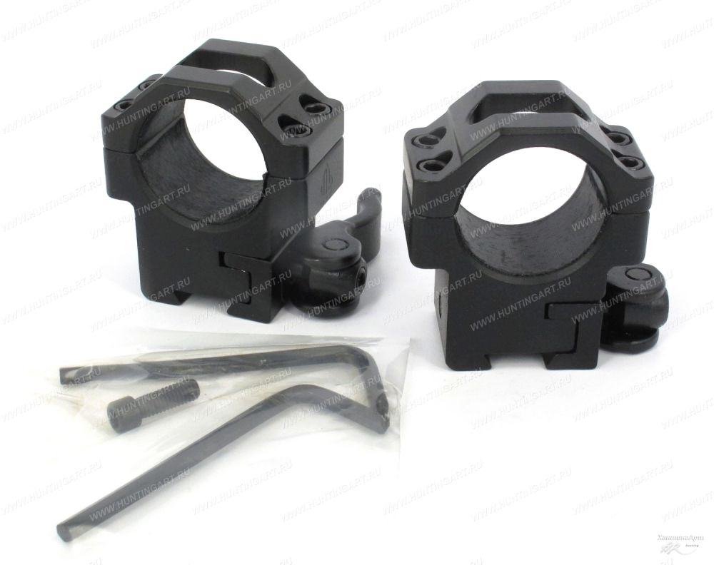 RQ2D1154 Кольца UTG средние 25,4 мм быстросъемные на 11 мм с рычажным зажимом