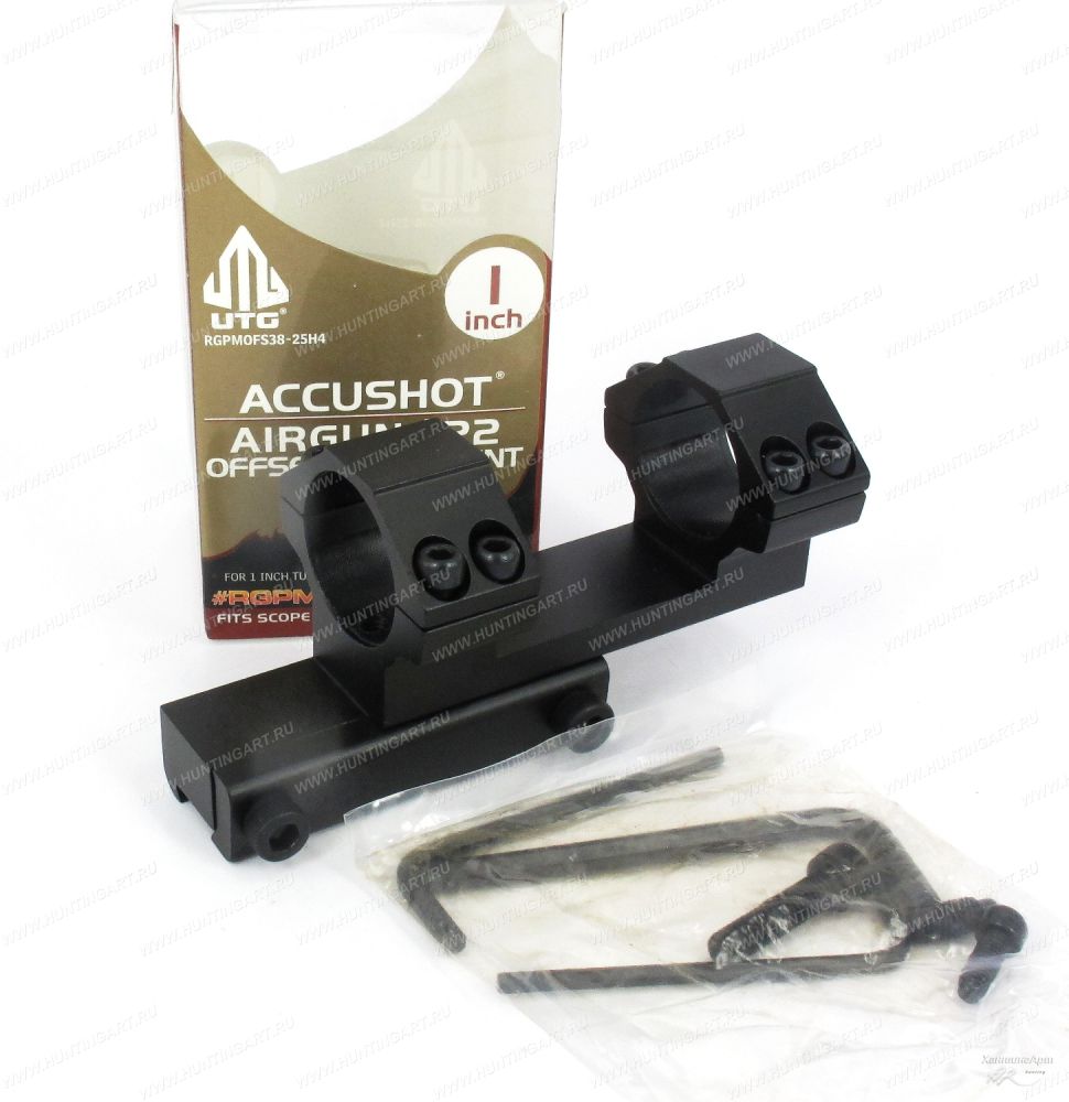 Leapers RGPMOFS38-25H4_Кронштейн AccuShot с кольцами 25,4 мм, выносом базы 38 мм на призму 10-12 мм