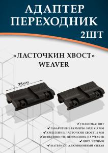 Адаптер-переходник с «ласточкина хвоста» на Weaver купить в интернет-магазине ХантингАрт