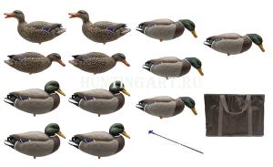 Комплект чучел Полевая кряква Final Approach 12шт (8 селезней+4 утки) с сумкой купить в интернет-магазине ХантингАрт