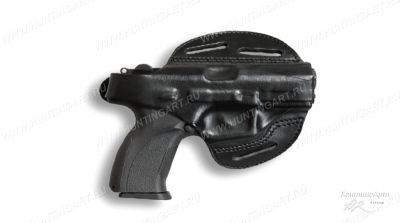 Кобура поясная кожаная формованная под Т10 с возможностью ношения на поясе в двух положениях купить в интернет-магазине ХантингАрт