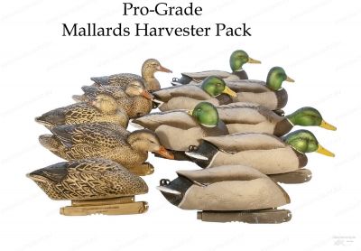 Комплект из 12 чучел уток кряквы GreenHead Gear Pro-Grade Mallards/Harvester Pack (5 уток и 7 селезней) купить в магазине Хантингарт