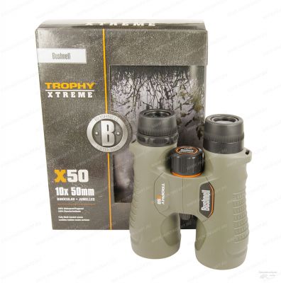 Бинокль Bushnell серии Trophy Xtreme 10x50, зеленый купить в интернет-магазине huntingart.ru
