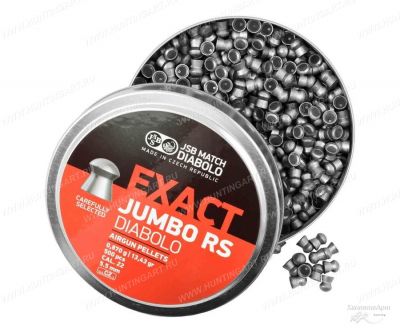 Пули JSB Exact Jumbo RS Diabolo 5,5 мм, 0,87 грамм, 500 штук купить в интернет-магазине ХантингАрт