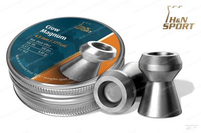 Пульки пневматические HN Crow Magnum, калибр 4,5 мм, вес 0,58 гр купить в интернет-магазине ХантингАрт