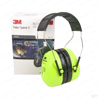 Наушники противошумные 3M™Peltor™ Optime™ II повышенной видимости (H520A-472-GB), SNR 31 db, нескладное оголовье, зелёные купить в интернет-магазине ХантингАрт