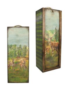 Ящик для бутылки с изображением оленей купить в интернет-магазине ХантингАрт