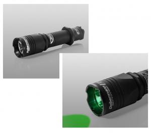 Фонарь подствольный Armytek Dobermann XP-E2, 200 люмен, зелёный, до 274 м, 1x18650 (не входит в комплект) купить в интернет-магазине ХантингАрт
