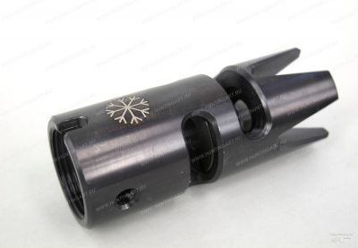 Дульный компенсатор Камертон АК24 двухкамерный, тип Вепрь/Сайга, резьба 24 мм купить в интернет-магазине ХантингАрт