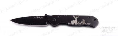 Нож Tekut Chopper серии Fashion, лезвие 65 мм чёрное, рисунок - олень купить в интернет-магазине ХантингАрт