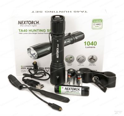 Комплект NexTorch TA40 Rechargeable Set с подствольным фонарем, выносной кнопкой и кронштейном купить в интернет-магазине ХантингАрт