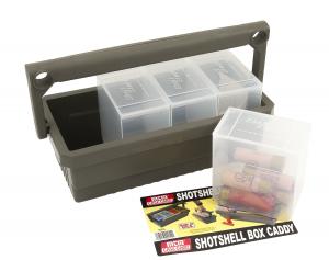 Ящик для переноски MTM Shotshell Box Caddy SS25-00 в комплекте 4 коробки по 25 патронов 12 калибра (20/28, вплоть до 410 калибра) купить в интернет-магазине ХантингАрт