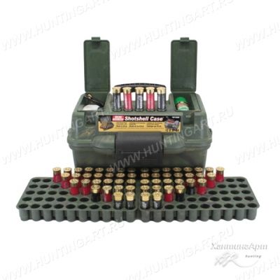 Кейс MTM Deluxe Shotshell Case на 100 патронов 12-20 калибра (с двумя лотками) купить в интернет-магазине ХантингАрт