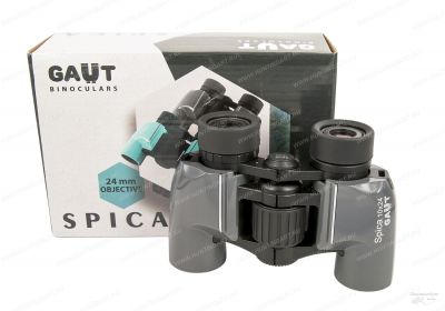 Бинокль Gaut Spica 10x24, линзы BAK4, тип - Porro, цвет - серый купить в интернет-магазине huntingart.ru
