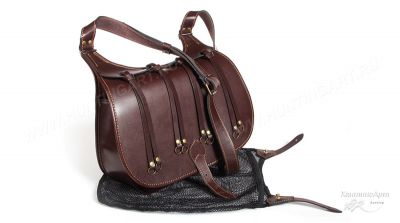 Ягдташ Vektor 3-19 из натуральной кожи с сеткой и тороками купить в интернет-магазине ХантингАрт