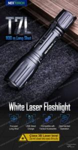 Тактический фонарь NexTorch T7L, лазерный излучатель белого света 1100 м - 400 люмен купить в интернет-магазине ХантингАрт