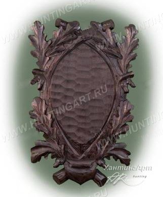 Медальон 136 под рога косули, цвет темно-коричневый купить в интернет-магазине ХантингАрт