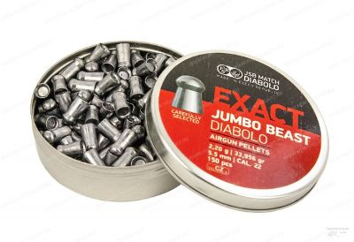 Пульки JSB Exact Jumbo Beast калибр 5.52 мм, вес 2,2 гр купить в интернет-магазине ХантингАрт