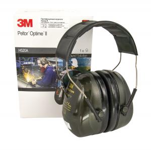 Наушники противошумные 3M™Peltor™ Optime™ II, SNR 31db, нескладное оголовье, зелёные купить в интернет-магазине ХантингАрт