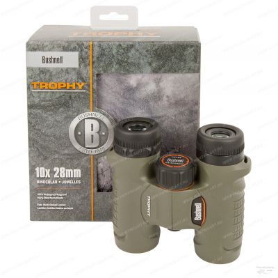 Бинокль Bushnell серии Trophy 2016 10x28, зеленый купить в интернет-магазине huntingart.ru