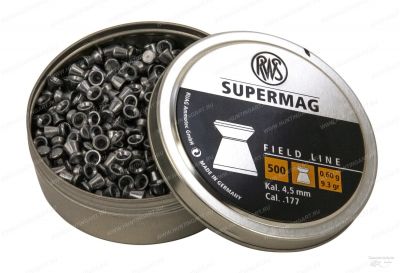Пульки пневматические RWS Supermag, калибр 4,5 мм, 0,60 гр (500 шт) купить в интернет-магазине ХантингАрт