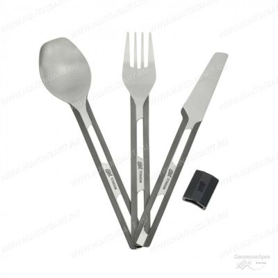 Столовый набор Esbit TC4-TI, титановый (ложка, вилка, нож) купить в интернет-магазине ХантингАрт