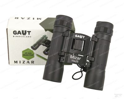 Бинокль Gaut Mizar 10x25, линзы BK7, тип - Roof, черный купить в интернет-магазине huntingart.ru