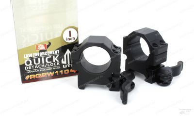 Кольца быстросъемные низкие UTG 25,4 мм на Picatinny с рычажным зажимом купить в интернет-магазине ХантингАрт