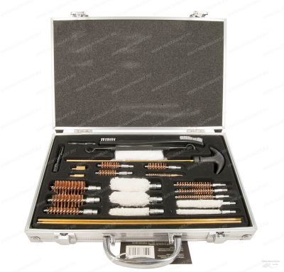 Универсальный набор для чистки оружия Helios, 24 предмета в алюминиевом кейсе купить в интернет-магазине ХантингАрт