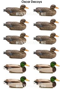 Чучела уток Oscar Decoys Кряква Магнум 12 шт (8 уток + 4 селезня) купить в интернет-магазине ХантингАрт