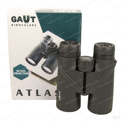 Бинокль Gaut Atlas 10x42 Waterproof, линзы BK7, тип - Roof, черный купить в интернет-магазине huntingart.ru