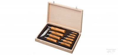 Набор из 10 ножей Opinel серии Tradition № 02-12 в деревянной коробке купить в интернет-магазине ХантингАрт