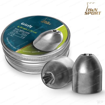 Пульки HN Grizzly калибр 6,35 мм, вес 2,02 гр купить в интернет-магазине ХантингАрт