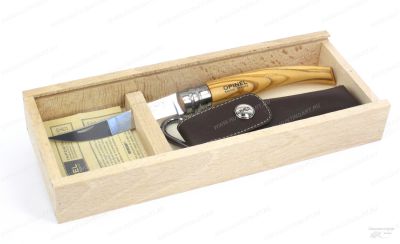 Нож филейный Opinel серии Slim №10 с длиной лезвия 10 см и рукоятью из оливы в деревянной коробке купить в интернет-магазине ХантингАрт