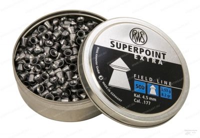 Пульки пневматические RWS Superpoint Extra, калибр 4,5 мм, 0,53 гр (500 шт) купить в интернет-магазине ХантингАрт