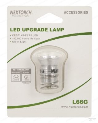 Запасная лампа NexTorch Cree L66G (зеленая) 200 люмен для фонарей T6A, Z6, GT6A купить в интернет-магазине ХантингАрт