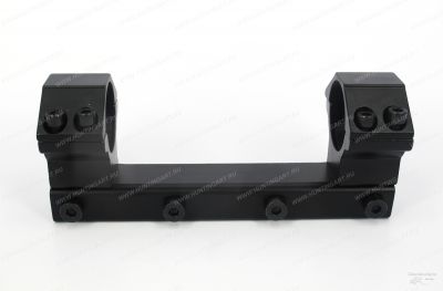 Кронштейн моноблок с упором и кольцами 25,4 мм на планку 11-12 мм