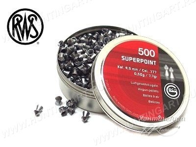 Пульки пневматические RWS Super Point Geco, калибр 4,5 мм, 0,50 гр (500 шт) купить в интернет-магазине ХантингАрт