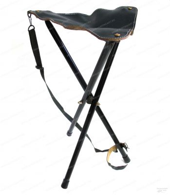Стул-тренога из натуральной кожи купить в интернет-магазине ХантингАрт