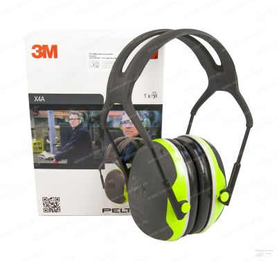 Наушники противошумные 3M™Peltor™ серия X, SNR 33 db, нескладное оголовье, зелёные купить в интернет-магазине ХантингАрт
