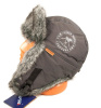 Шапка-ушанка NordKapp Badger MX Dark Grey 524, мех барсук купить в интернет-магазине ХантингАрт