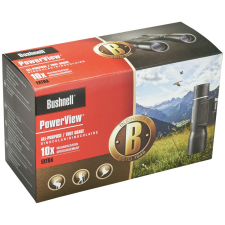 Бинокль Bushnell Powerview 10x32, призмы Roof, BK-7 купить в интернет-магазине huntingart.ru