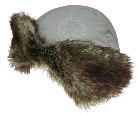 Шапка-ушанка NordKapp Badger MX Light Grey 527, мех барсук купить в интернет-магазине ХантингАрт