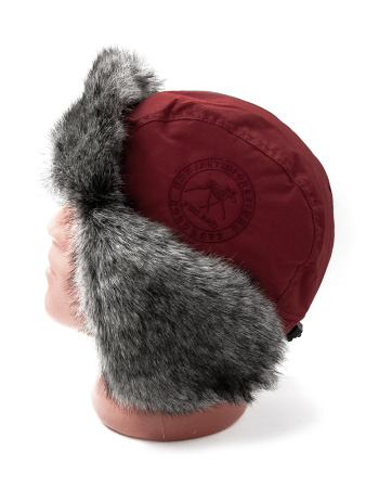 Шапка-ушанка NordKapp Badger MX Red 523, мех барсук купить в интернет-магазине ХантингАрт
