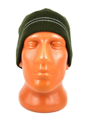 Шапка трикотажная NordKapp Reversible 208-VR с двумя светоотражающими полосками, green/orange купить в интернет-магазине ХантингАрт