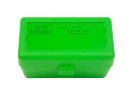 Коробка MTM RL-50-10 для 50 патронов к нарезному оружию, калибра 25-06, 270Win, 280Rem, 30-06, 300WinMag, 8x57Mau, 410 купить в магазине huntingart.ru