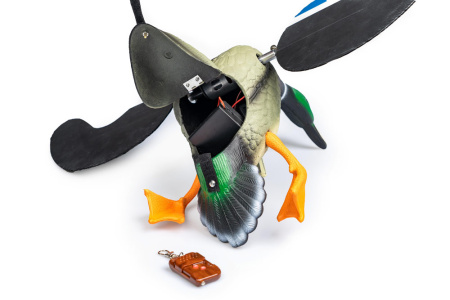 Мотомеханическое чучело кряквы (селезень) с дистанционным пультом управления купить в интерент-магазине Хантингарт