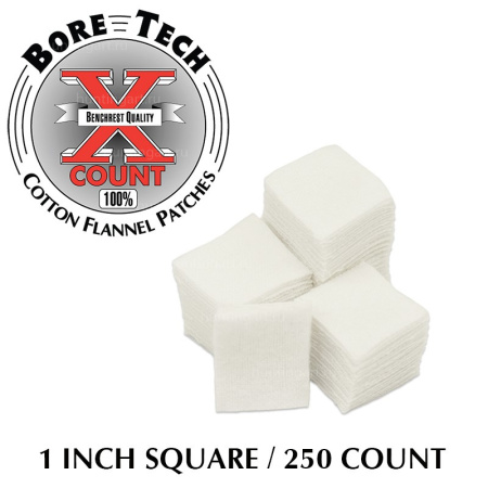 Квадратные патчи Bore Tech X-Count Patches 1" для чистки стволов 20, .22 RF калибра купить в интернет-магазине ХантингАрт