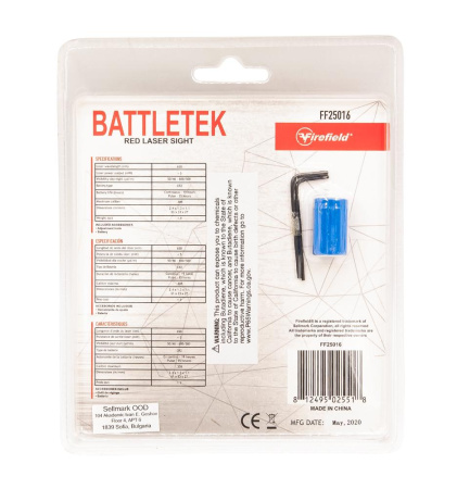 Лазерный целеуказатель Firefield BattleTek пистолетный, красный (650 нм), L=61 мм купить в интернет-магазине ХантингАрт